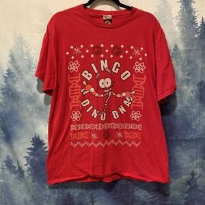 Rare Christmas Jurassic Park Bingo Dino Dna Licensed‎ Adult T-Shirt XL
